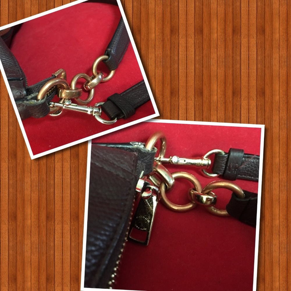 SOLD! COACH CHELSEA 32 Oxblood Brown Hobo XBody - Picture 7 of 8